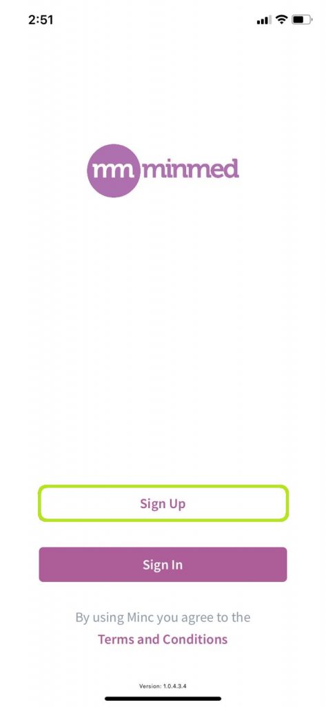 Minmed Connect App Sign-In