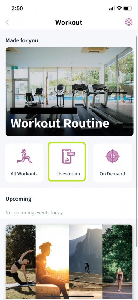 Minmed Connect App Virtual Workout TeleFIT Dashboard