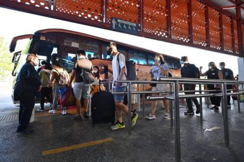 1st bus passengers from S’pore go to Johor Bahru for reunions
