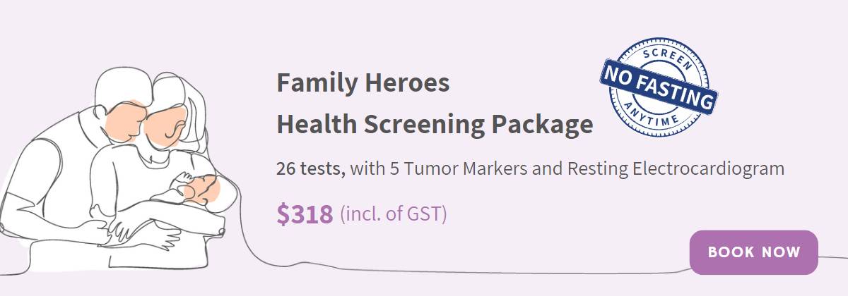 Family Heroes Health Screening Package Website Banner (Desktop)