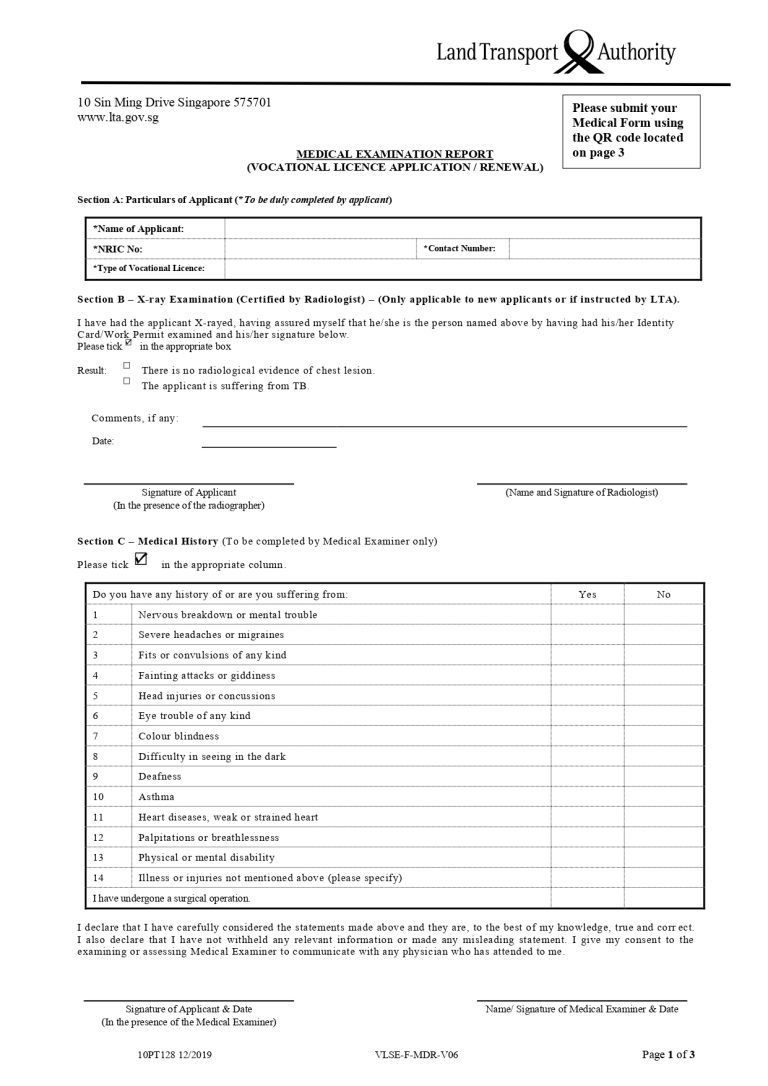 Dlm1 Form.pdf Driving/ Vocational License Medical Check Up | Minmed Group