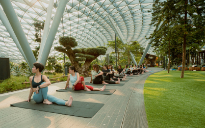 Yoga at Canopy Park Jewel Changi Airport